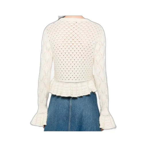 Ruffled Knit Cardigan