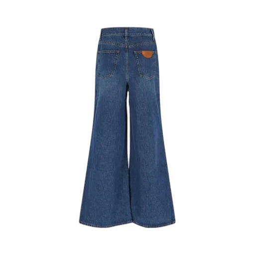 Logo Patch Wide-Leg Jeans