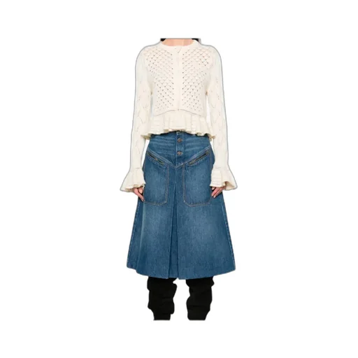 Ruffled Knit Cardigan