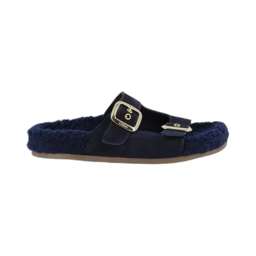 Double-Buckle Slip-On Sandals