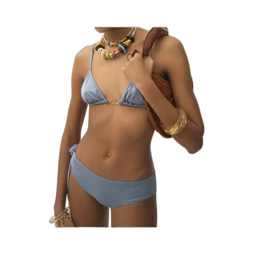 Logo Plaque Triangle Bikini Top
