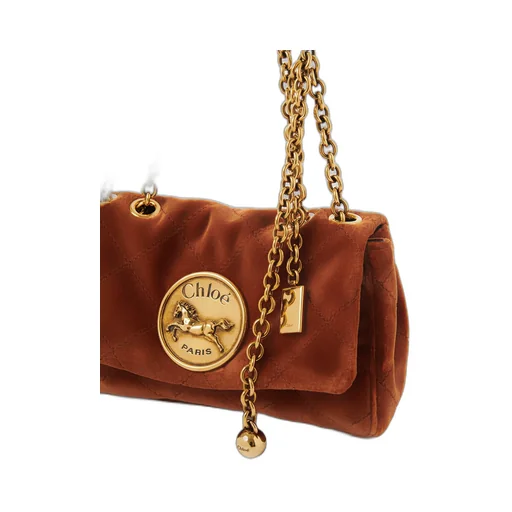 Heritage Logo Plaque Quilted Small Shoulder Bag
