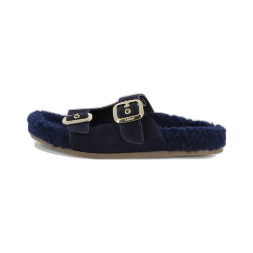 Double-Buckle Slip-On Sandals