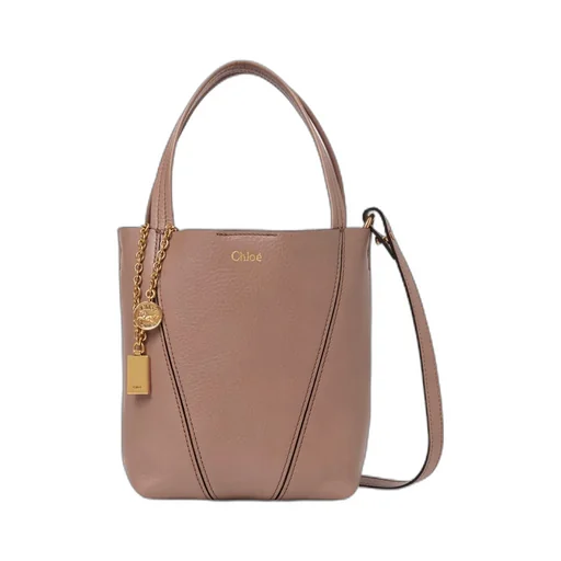 Spin Logo Printed Small Top Handle Bag