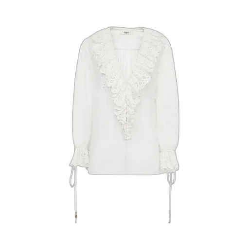 V-Neck Ruffled Blouse
