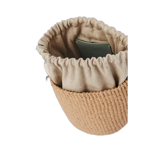 Woody Drawstring Small Basket Bag