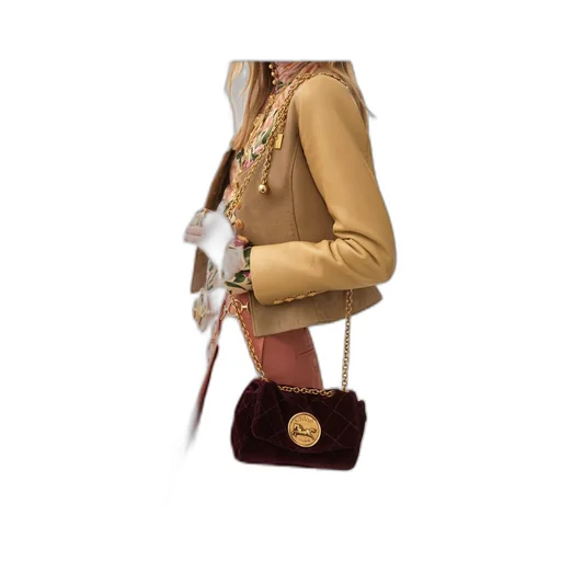 Logo Plaque Quilted Shoulder Bag