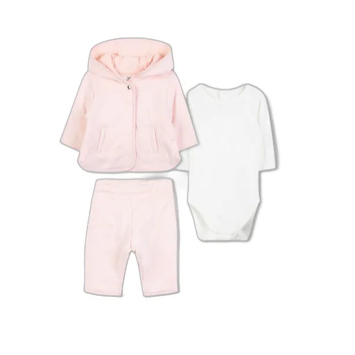 Hooded Tracksuit And Long-Sleeved Bodysuit Set