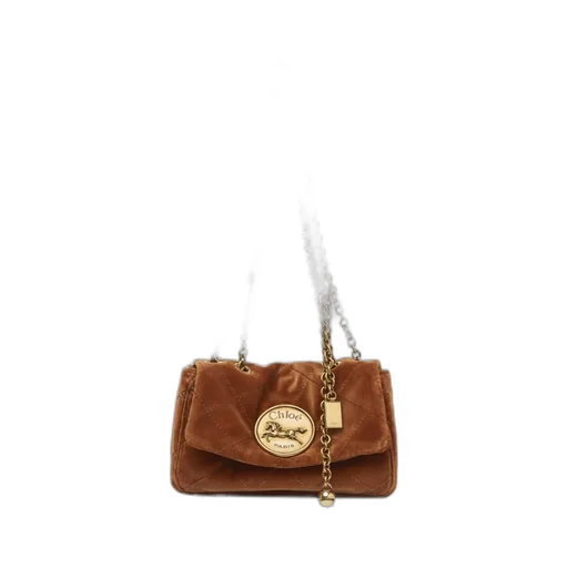 Heritage Logo Plaque Quilted Small Shoulder Bag