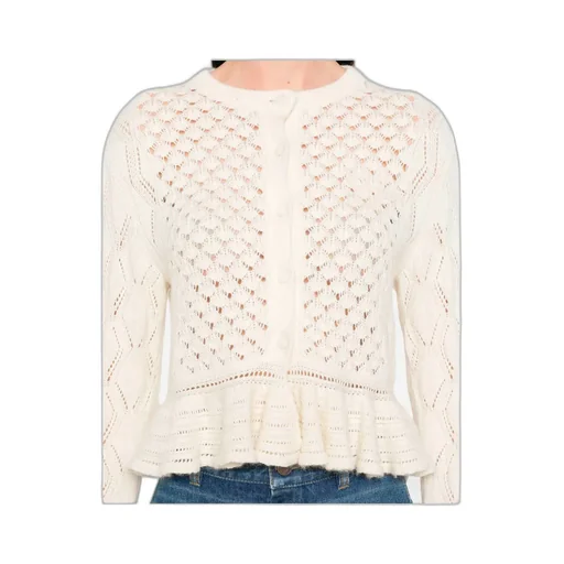Ruffled Knit Cardigan