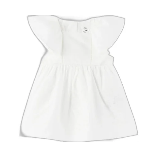 Embroidered Motif Dress And Hat Set
