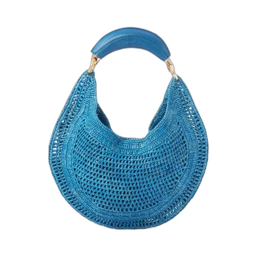 Summer Banana Woven Top Handle Bag