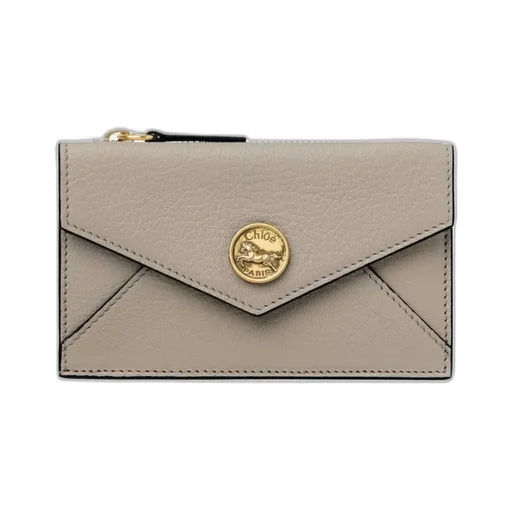 Small Envelope Purse With Card Slots In Grained Leather