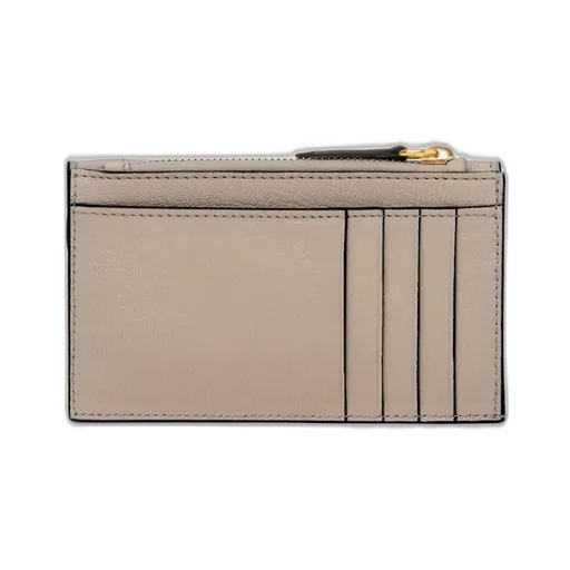 Small Envelope Purse With Card Slots In Grained Leather