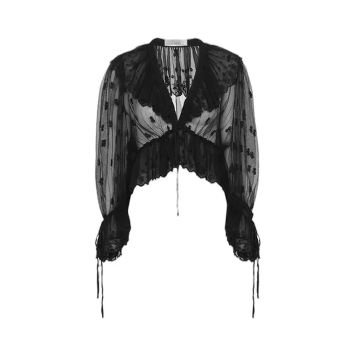 V-Neck Ruffled Top