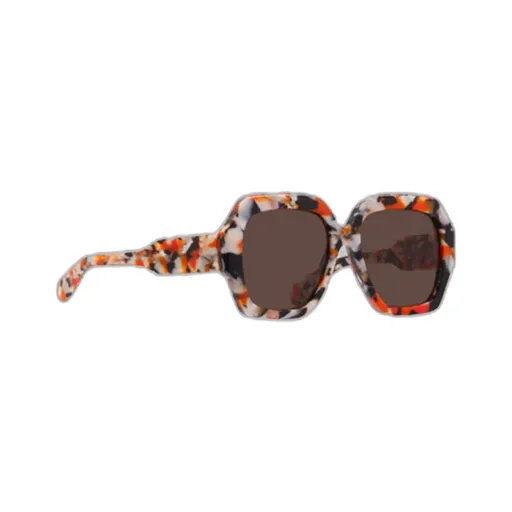 Square-Frame Tortoiseshell Sunglasses