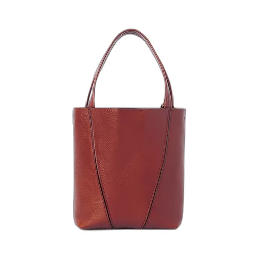 Small Chloé Spin Tote Bag In Grained Leather