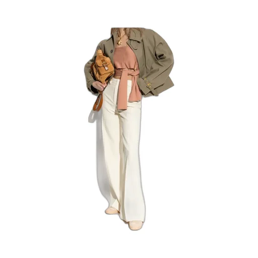 Front Pleat Wide-Leg Pants