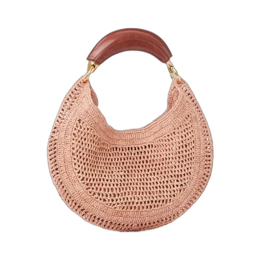 Summer Banana Woven Top Handle Bag