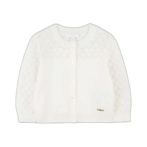 Logo Plaque Knit Cardigan