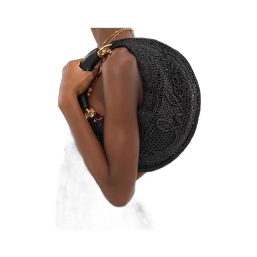 Summer Banana Woven Top Handle Bag