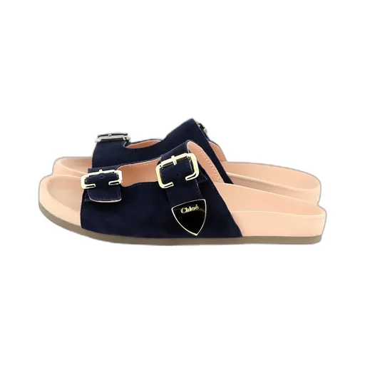 Buckle-Strapped Slides