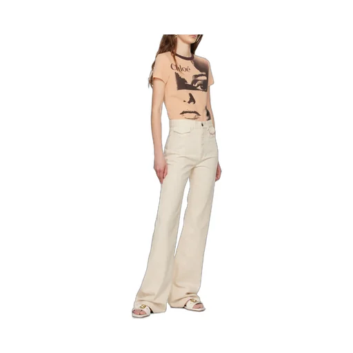 High-Waisted Flared Jeans