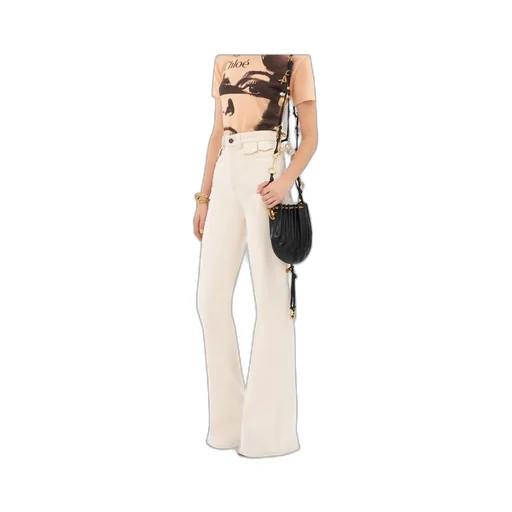 High-Waisted Flared Jeans