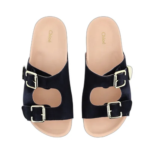 Buckle-Strapped Slides