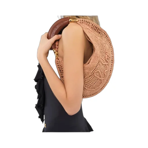 Summer Banana Woven Top Handle Bag
