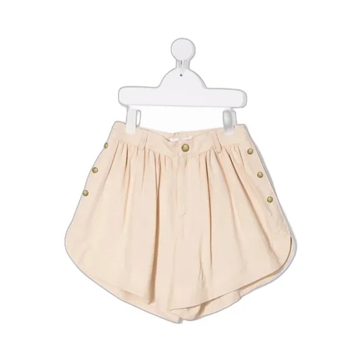 Decorative Buttons Ruched Detail Shorts