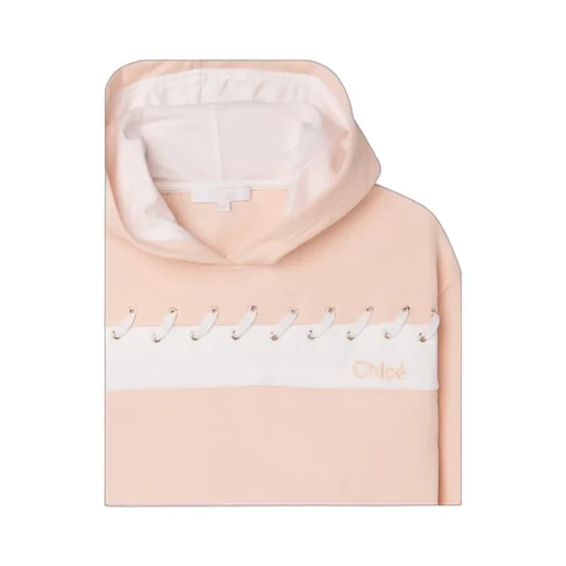 Logo-Stripe Lace-Detail Hoodie