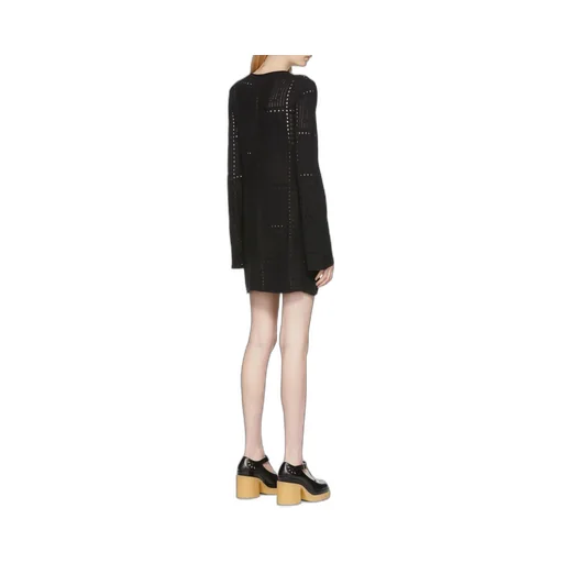 Long-Sleeved Knit Mini Dress