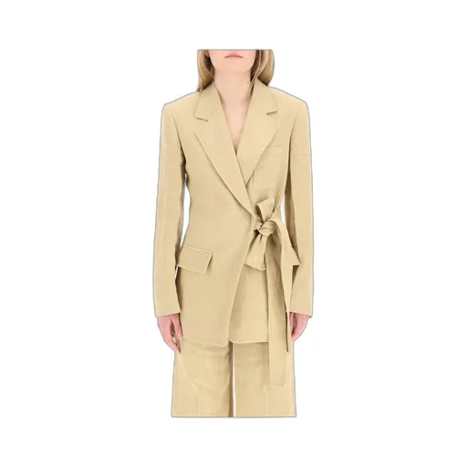 Side-Tie Single-Breasted Jacket