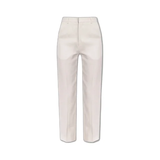 High-Waisted Straight-Leg Trousers
