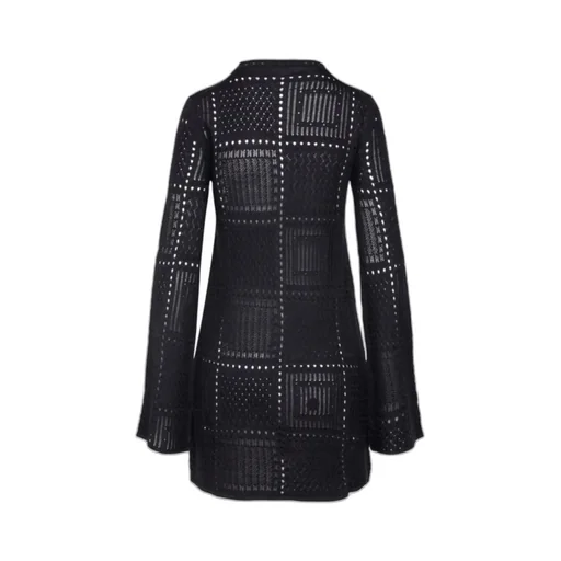 Long-Sleeved Knit Mini Dress