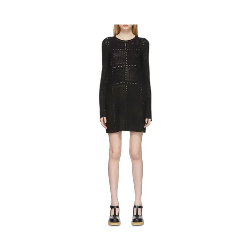 Long-Sleeved Knit Mini Dress