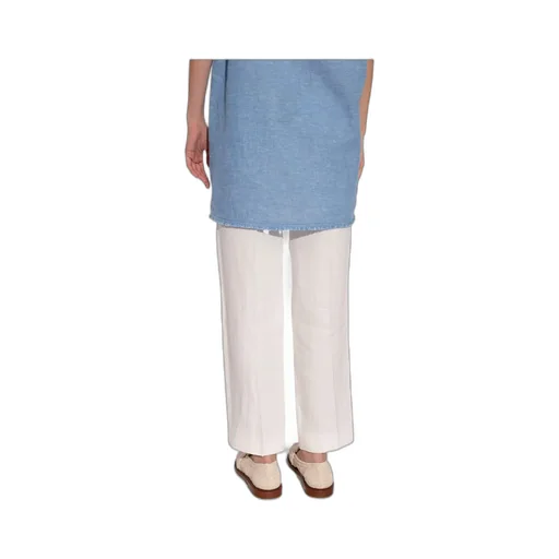 High-Waisted Straight-Leg Trousers