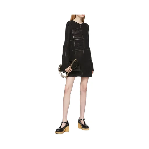 Long-Sleeved Knit Mini Dress