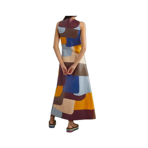 Stitched Extra-Long Dress