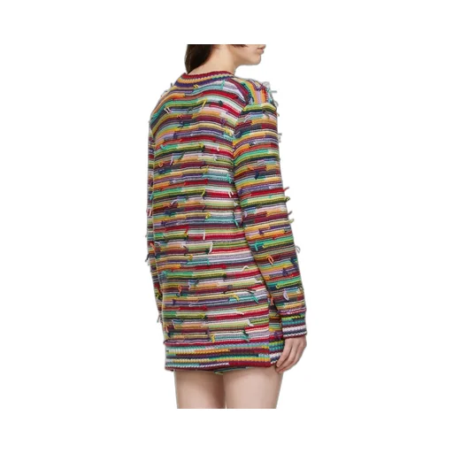 Striped Distressed Cardigan
