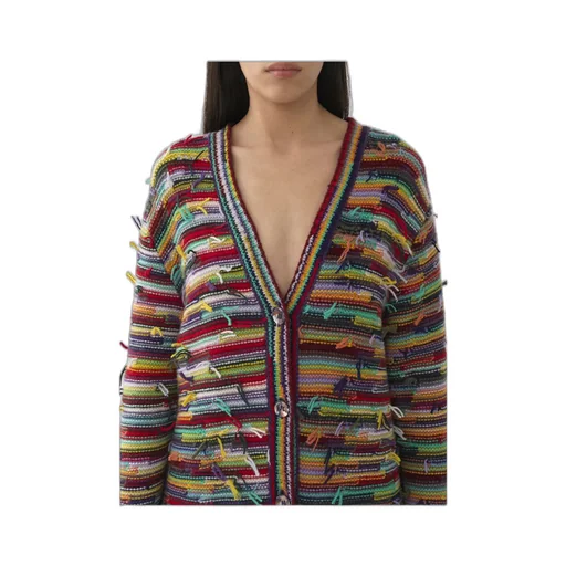 Striped Distressed Cardigan