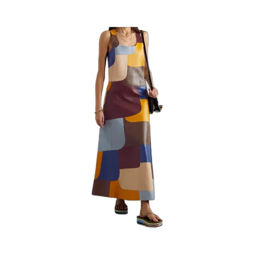 Stitched Extra-Long Dress