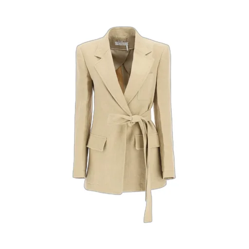 Side-Tie Single-Breasted Jacket