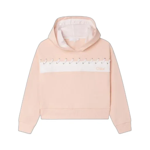 Logo-Stripe Lace-Detail Hoodie