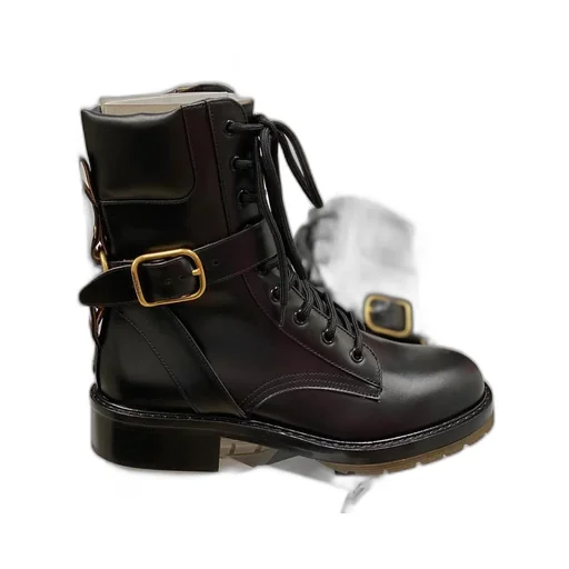 Logo Clasp Laced Boots