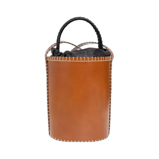 Louela Leather Bucket Bag