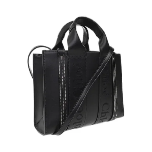 Woody Logo Embroidered Small Tote Bag