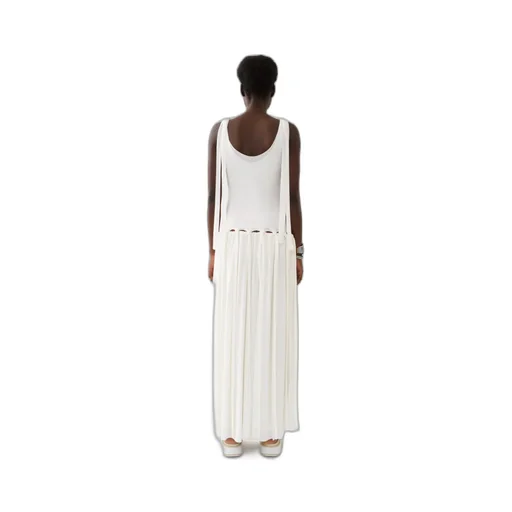 Drop-Waist Knotted Crepe Maxi Dress