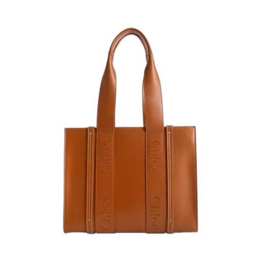 Woody Logo Embroidered Medium Tote Bag